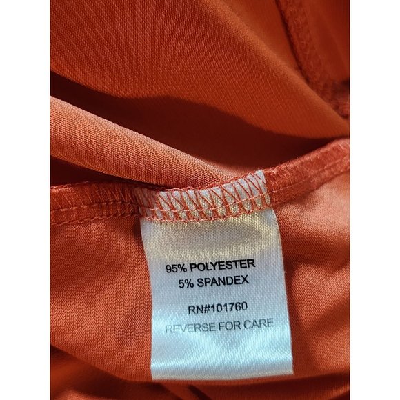 Ava & Grace Orange silky blouse size Large‎ - Picture 4 of 6